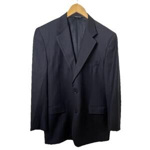 VTG 90s Barneys New York Blue Wool Pinstripe Suit JFK Jr. 44 ~ Pants 36 X 32